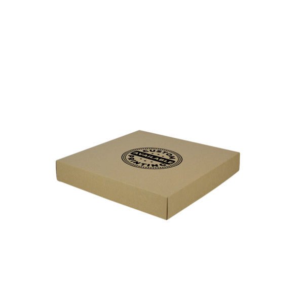 Two Piece 300mm Square Cardboard Gift Box - 50mm High - PackQueen