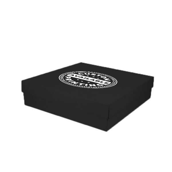 Two Piece 400mm Square Cardboard Gift Box - 100mm High - PackQueen