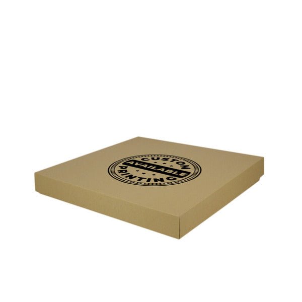 Two Piece 400mm Square Cardboard Gift Box (Base & Lid) 50mm High - PackQueen