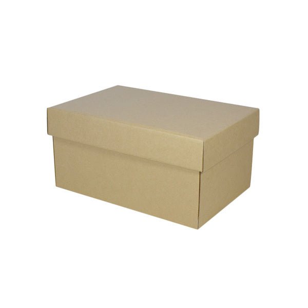 Two Piece Cardboard Shoe Box - 150mm High - Base & Lid - PackQueen