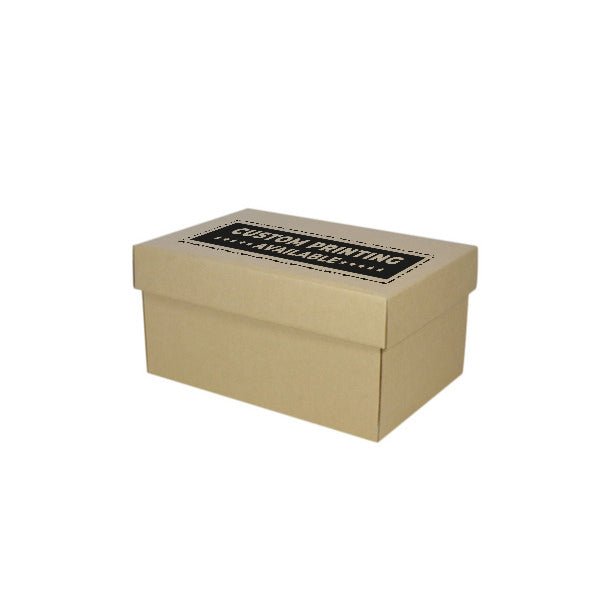 Two Piece Cardboard Shoe Box - 150mm High - Base & Lid - PackQueen