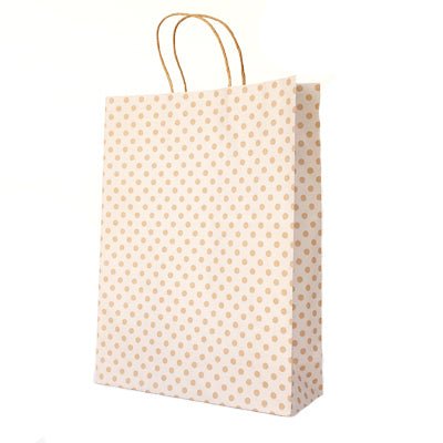 White Spot Kraft Midi Paper Bag - 100PK - PackQueen